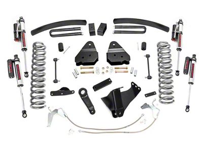 Rough Country 4.50-Inch Suspension Lift Kit with Vertex Reservoir Shocks (08-10 6.4L Powerstroke, 6.8L F-250 Super Duty)