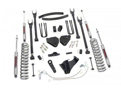 Rough Country 6-Inch 4-Link Suspension Lift Kit with Premium N3 Shocks (08-10 4WD 5.4L, 6.8L F-250 Super Duty)