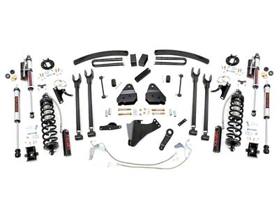 Rough Country 6-Inch Coil-Over Conversion 4-Link Suspension Lift Kit with Vertex Reservoir Shocks (08-10 4WD 6.4L Powerstroke F-250 Super Duty)