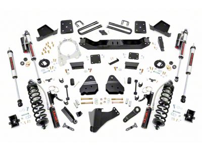 Rough Country 6-Inch Coil-Over Conversion Suspension Lift Kit with Vertex Adjustable Shocks (17-22 4WD 6.7L Powerstroke F-250 Super Duty w/ 4-Inch Rear Axle & Factory Overload Springs, Excluding Tremor)