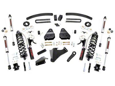 Rough Country 6-Inch Coil-Over Conversion Suspension Lift Kit with Add-A-Leafs and V2 Monotube Shocks (05-07 4WD 6.0L Powerstroke F-250 Super Duty)