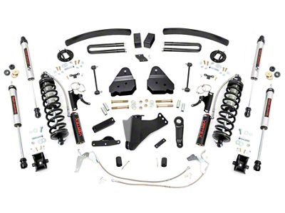 Rough Country 6-Inch Coil-Over Conversion Suspension Lift Kit with Add-A-Leafs and V2 Monotube Shocks (08-10 4WD 6.4L Powerstroke F-250 Super Duty)