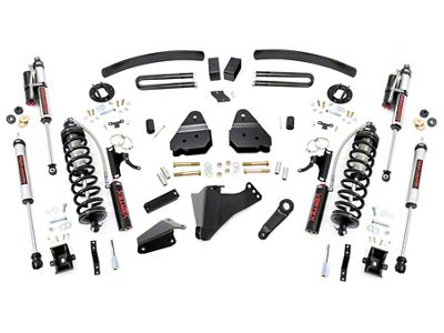 Rough Country 6-Inch Coil-Over Conversion Suspension Lift Kit with Add-A-Leafs and Vertex Reservoir Shocks (05-07 4WD 6.0L Powerstroke F-250 Super Duty)