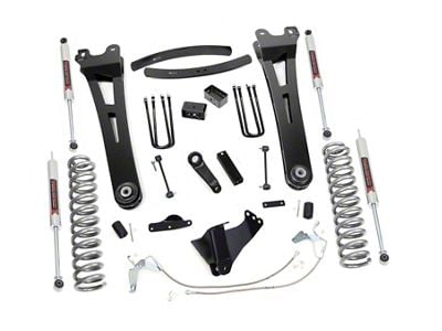 Rough Country 6-Inch Radius Arm Suspension Lift Kit with M1 Monotube Shocks (08-10 4WD 5.4L, 6.8L F-250 Super Duty)