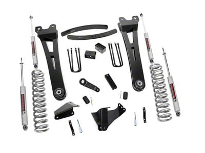 Rough Country 6-Inch Radius Arm Suspension Lift Kit with Premium N3 Shocks (05-07 4WD 6.0L Powerstroke F-250 Super Duty)