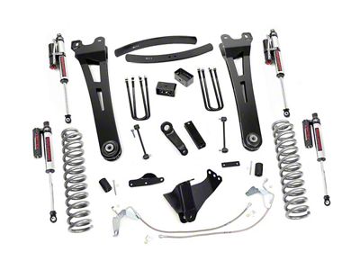 Rough Country 6-Inch Radius Arm Suspension Lift Kit with Vertex Reservoir Shocks (08-10 6.4L Powerstroke F-250 Super Duty)