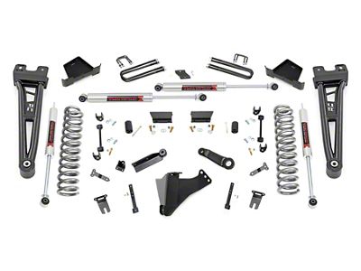 Rough Country 6-Inch Radius Arm Suspension Lift Kit with M1 Monotube Shocks (23-24 4WD 6.7L Powerstroke F-250 Super Duty, Excluding Tremor)