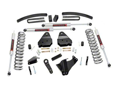 Rough Country 6-Inch Suspension Lift Kit with Add-A-Leafs and M1 Monotube Shocks (05-07 4WD 6.0L Powerstroke F-250 Super Duty)