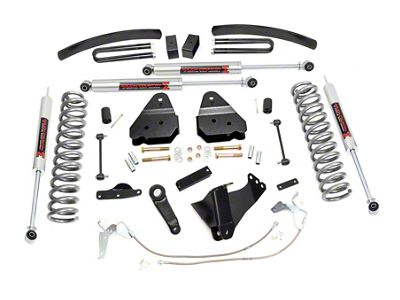 Rough Country 6-Inch Suspension Lift Kit with Add-A-Leafs and M1 Monotube Shocks (08-10 4WD 6.4L Powerstroke F-250 Super Duty)