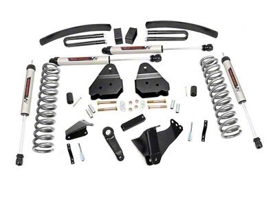 Rough Country 6-Inch Suspension Lift Kit with Add-A-Leafs and V2 Monotube Shocks (05-07 4WD 6.0L Powerstroke F-250 Super Duty)