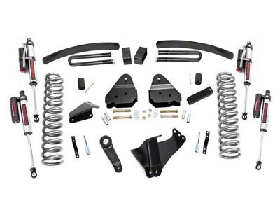 Rough Country 6-Inch Suspension Lift Kit with Add-A-Leafs and Vertex Reservoir Shocks (05-07 4WD 6.0L Powerstroke F-250 Super Duty)