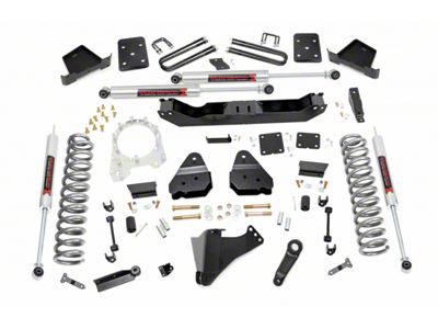 Rough Country 6-Inch Suspension Lift Kit with M1 Monotube Shocks (17-22 4WD 6.7L Powerstroke F-250 Super Duty w/ 3.50-Inch Rear Axle & w/o Factory Overload Springs)