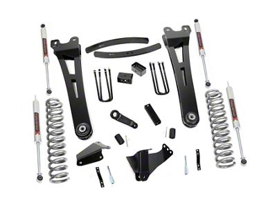 Rough Country 6-Inch Suspension Lift Kit with M1 Monotube Shocks (05-07 4WD 6.0L Powerstroke, 6.8L F-250 Super Duty)