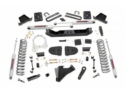 Rough Country 6-Inch Suspension Lift Kit with Premium N3 Shocks (23-24 4WD 6.7L Powerstroke F-250 Super Duty w/ 4-Inch Rear Axle, Factory Overload Springs & w/o Factory LED Projector Headlights, Excluding Tremor)