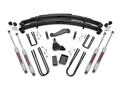 Rough Country 6-Inch Suspension Lift Kit with Rear Lift Blocks and Premium N3 Shocks (Late 99-04 4WD 6.8L, 7.3L Powerstroke F-250 Super Duty)