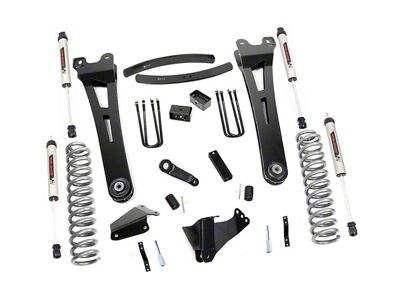 Rough Country 6-Inch Suspension Lift Kit with V2 Monotube Shocks (05-07 4WD 6.0L Powerstroke, 6.8L F-250 Super Duty)