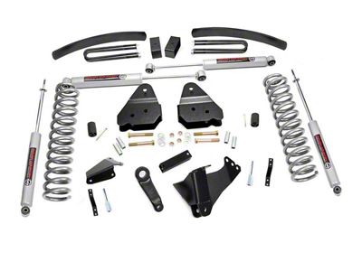 Rough Country 6-Inch Suspension Lift Kit with with Add-A-Leaf and Premium N3 Shocks (05-07 4WD 6.0L Powerstroke F-250 Super Duty)