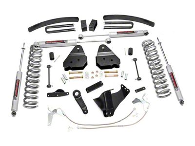 Rough Country 6-Inch Suspension Lift Kit with with Add-A-Leaf and Premium N3 Shocks (08-10 4WD 5.4L, 6.8L F-250 Super Duty)