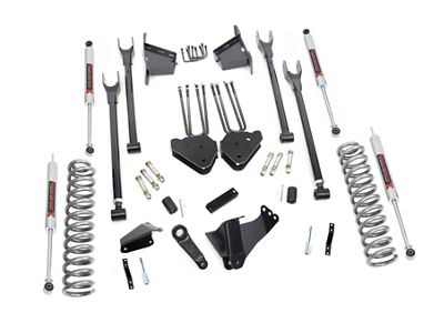 Rough Country 8-Inch 4-Link Suspension Lift Kit with M1 Monotube Shocks (05-07 4WD 6.0L Powerstroke F-250 Super Duty)