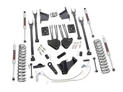 Rough Country 8-Inch 4-Link Suspension Lift Kit with M1 Monotube Shocks (08-10 4WD 6.4L Powerstroke F-250 Super Duty)