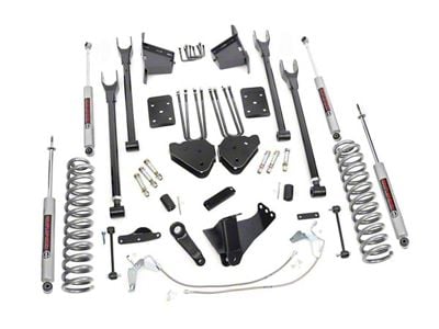 Rough Country 8-Inch 4-Link Suspension Lift Kit with Premium N3 Shocks (08-10 4WD 6.4L Powerstroke F-250 Super Duty)