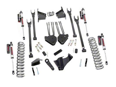 Rough Country 8-Inch 4-Link Suspension Lift Kit with Vertex Reservoir Shocks (05-07 4WD 6.0L Powerstroke F-250 Super Duty)