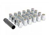 Rough Country Chrome Open End Style Lug Nut Kit; M14 x 2.0; Set of 32 (99-02 F-250 Super Duty)