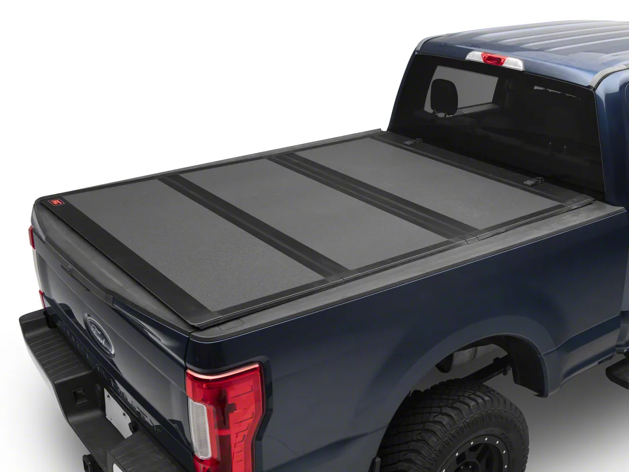 Rough Country F-250 Super Duty Hard Tri-Fold Flip-Up Tonneau Cover ...