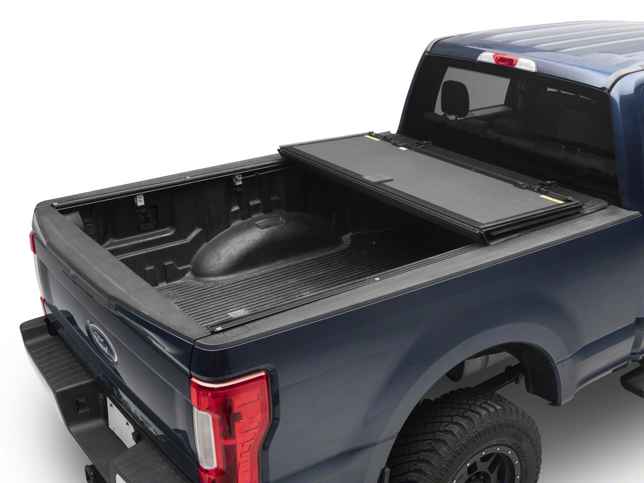 Rough Country F-250 Super Duty Hard Tri-Fold Flip-Up Tonneau Cover ...