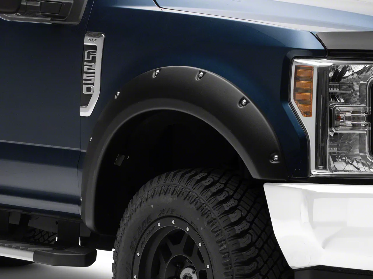 Rough Country F250 Super Duty Pocket Fender Flares, Flat Black F