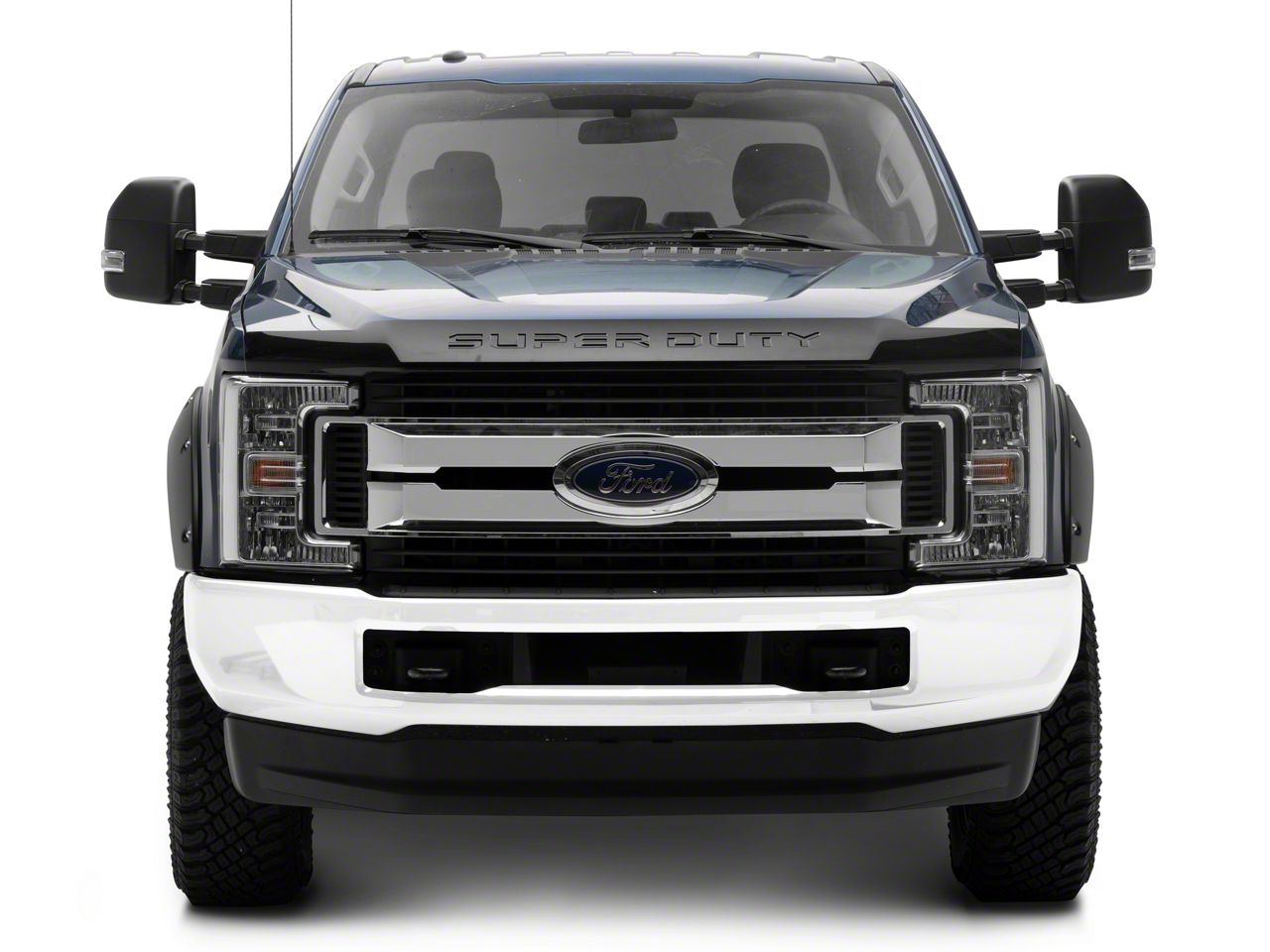 Rough Country F250 Super Duty Pocket Fender Flares, Flat Black F