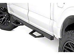 Rough Country SRL2 ADJ Aluminum Side Step Bars; Black (17-24 F-250 Super Duty SuperCrew)