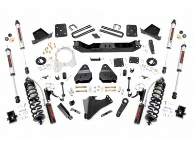 Rough Country 4.50-Inch Coil-Over Conversion Suspension Lift Kit with V2 Monotube Shocks (17-22 4WD 6.7L Powerstroke F-350 Super Duty SRW w/ 4-Inch Rear Axle)