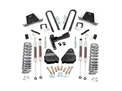 Rough Country 4.50-Inch Suspension Lift Kit with M1 Monotube Shocks (05-07 4WD 6.0L Powerstroke, 6.8L F-350 Super Duty SRW)