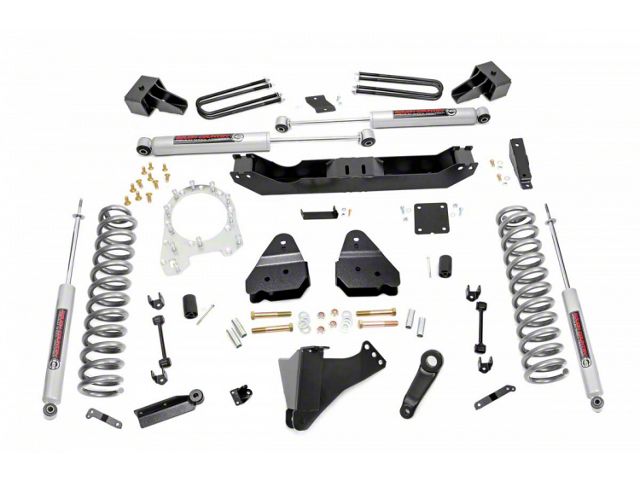 Rough Country 4.50-Inch Suspension Lift Kit with Premium N3 Shocks (17-22 4WD 6.7L Powerstroke F-350 Super Duty DRW)