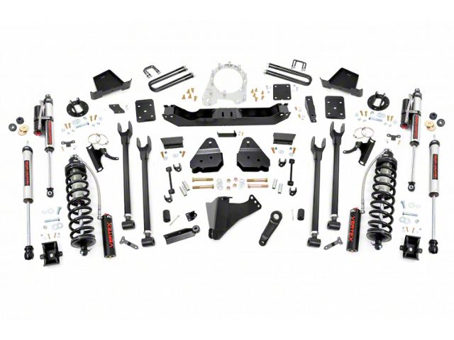 Rough Country 6-Inch 4-Link Coil-Over Conversion Suspension Lift Kit with Vertex Adjustable Shocks (17-22 4WD 6.7L Powerstroke F-350 Super Duty SRW w/ 4-Inch Rear Axle & w/o Factory Overload Springs, Excluding Tremor)
