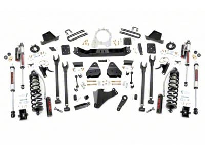 Rough Country 6-Inch 4-Link Coil-Over Conversion Suspension Lift Kit with Vertex Adjustable Shocks (17-22 4WD 6.7L Powerstroke F-350 Super Duty SRW w/ 4-Inch Rear Axle & Factory Overload Springs, Excluding Tremor)