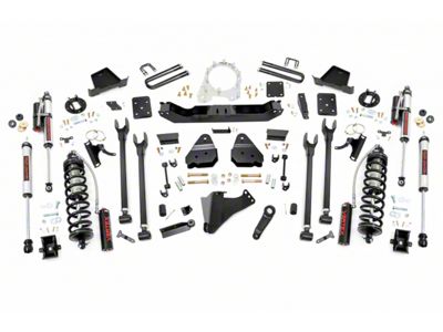 Rough Country 6-Inch 4-Link Coil-Over Conversion Suspension Lift Kit with Vertex Adjustable Shocks (17-22 4WD 6.7L Powerstroke F-350 Super Duty SRW w/ 3.50-Inch Rear Axle & w/o Factory Overload Springs, Excluding Tremor)