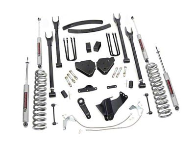 Rough Country 6-Inch 4-Link Suspension Lift Kit with Premium N3 Shocks (08-10 4WD 6.4L Powerstroke F-350 Super Duty SRW)