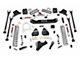Rough Country 6-Inch 4-Link Suspension Lift Kit with V2 Monotube Shocks (17-22 4WD 6.7L Powerstroke F-350 Super Duty w/ 4-Inch Rear Axle & w/ Factory Overload Springs)