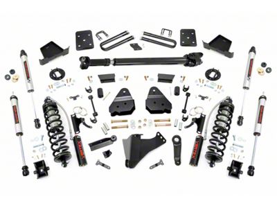 Rough Country 6-Inch Coil-Over Conversion Suspension Lift Kit with Front Driveshaft and V2 Monotube Shocks (17-22 4WD 6.7L Powerstroke F-350 Super Duty SRW w/ 3.50-Inch Rear Axle & w/o Factory Overload Springs, Excluding Tremor)