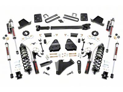 Rough Country 6-Inch Coil-Over Conversion Suspension Lift Kit with Front Driveshaft and Vertex Adjustable Shocks (17-22 4WD 6.7L Powerstroke F-350 Super Duty SRW w/ 3.50-Inch Rear Axle & Factory Overload Springs, Excluding Tremor)