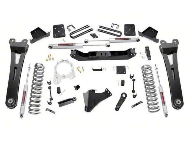 Rough Country 6-Inch Radius Arm Suspension Lift Kit with Premium N3 Shocks (17-22 4WD 6.7L Powerstroke F-350 Super Duty SRW w/ 3.50-Inch Rear Axle & w/o Factory Overload Springs)