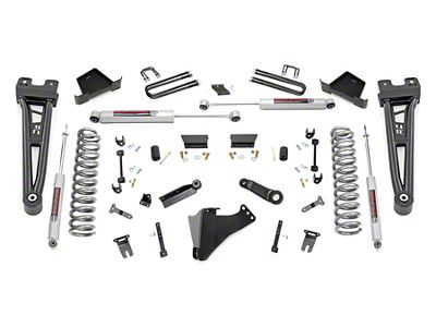 Rough Country 6-Inch Radius Arm Suspension Lift Kit with Premium N3 Shocks (23-24 4WD 6.8L, 7.3L F-350 Super Duty SRW, Excluding Tremor)