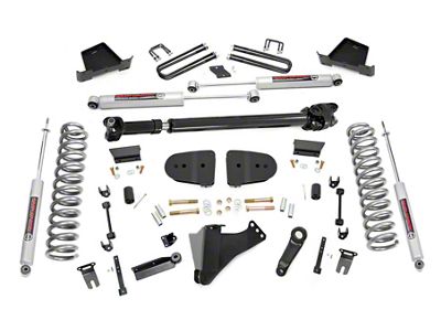 Rough Country 6-Inch Suspension Lift Kit with Premium N3 Shocks (23-24 4WD 6.8L, 7.3L F-350 Super Duty SRW w/ Overload Springs, Excluding Tremor)