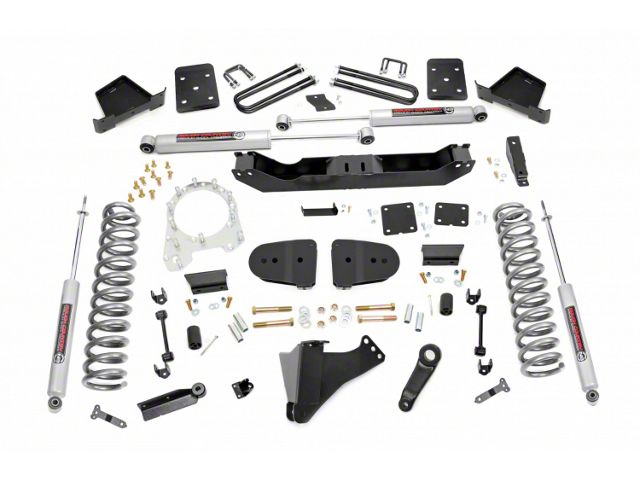 Rough Country 6-Inch Suspension Lift Kit with Premium N3 Shocks (23-24 4WD 6.7L Powerstroke F-350 Super Duty SRW w/ 3.50-Inch Rear Axle, Factory Overload Springs & w/o Factory LED Projector Headlights, Excluding Tremor)