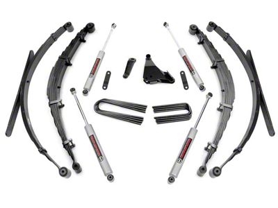 Rough Country 6-Inch Suspension Lift Kit with Rear Leaf Springs and Premium N3 Shocks (Late 99-04 4WD 6.8L, 7.3L Powerstroke F-350 Super Duty SRW)