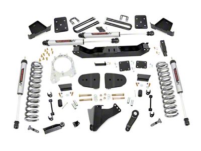 Rough Country 6-Inch Suspension Lift Kit with V2 Monotube Shocks (23-24 4WD 6.7L Powerstroke F-350 Super Duty SRW w/ 3.50-Inch Rear Axle, Factory Overload Springs & w/o Factory LED Projector Headlights, Excluding Tremor)