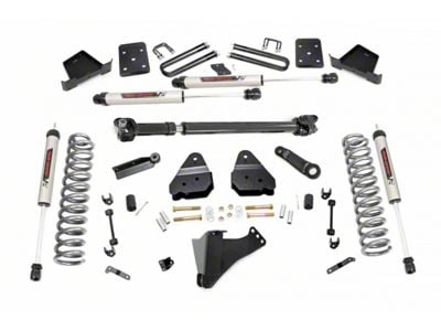 Rough Country 6-Inch Suspension Lift Kit with V2 Monotube Shocks and Front Driveshaft (17-22 4WD 6.7L Powerstroke F-350 Super Duty SRW w/ 4-Inch Rear Axle & w/o Factory Overload Springs)