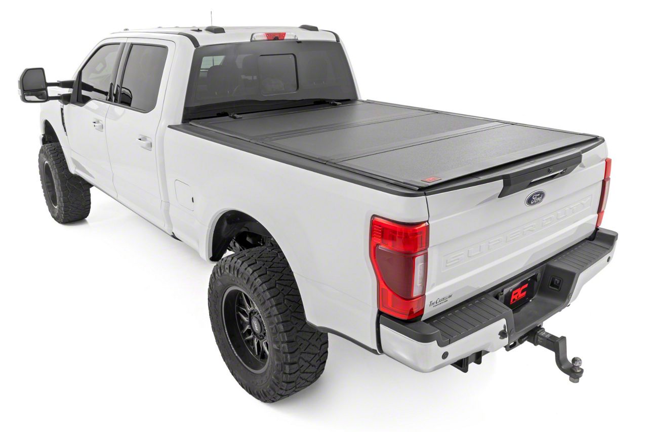 Rough Country F-350 Super Duty Hard Tri-fold Flip-up Tonneau Cover 